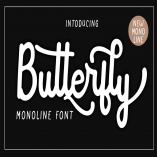  Butterfly Monoline Font