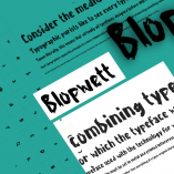 Blopwett, new natural wet font