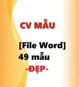 Cv mẫu đẹp tổng hợp 49 mẫu CV chất lượng cao file Word