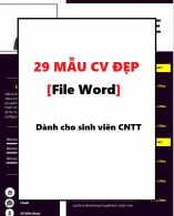 Mẫu Cv đẹp độc đáo bao gồm 29 mẫu dành cho sinh viên CNTT