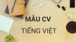 Mẫu cv tiếng việt bản word thiết kế đẹp tạo cv trong 5 phút