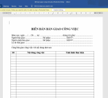 Biên bản bàn giao công việc file word