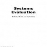 Systems Evaluation: Methods, Models and Applications